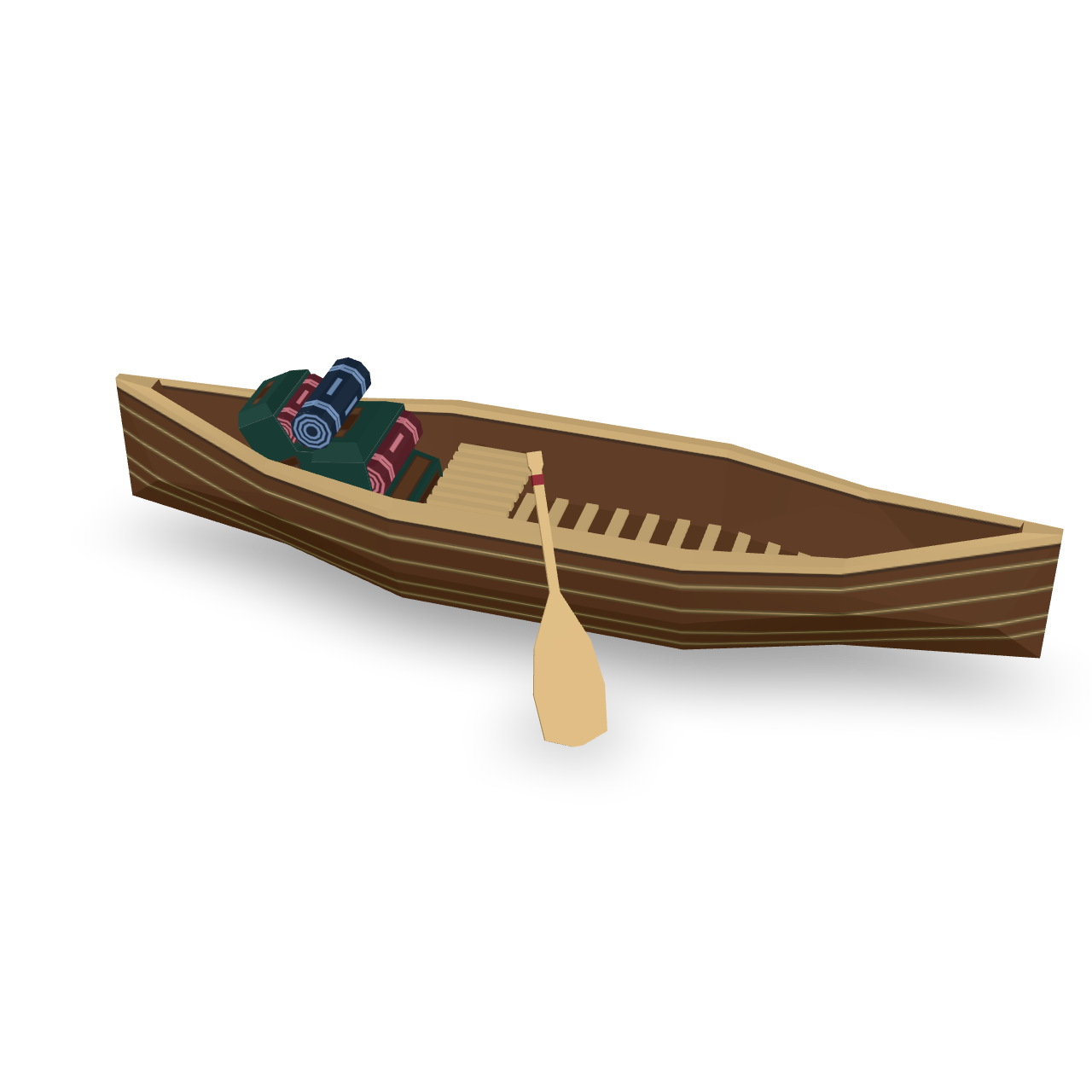 Stylized Canoe Asset 3D Model
