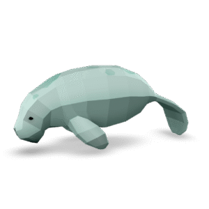 Low Poly Manatee 3D Model