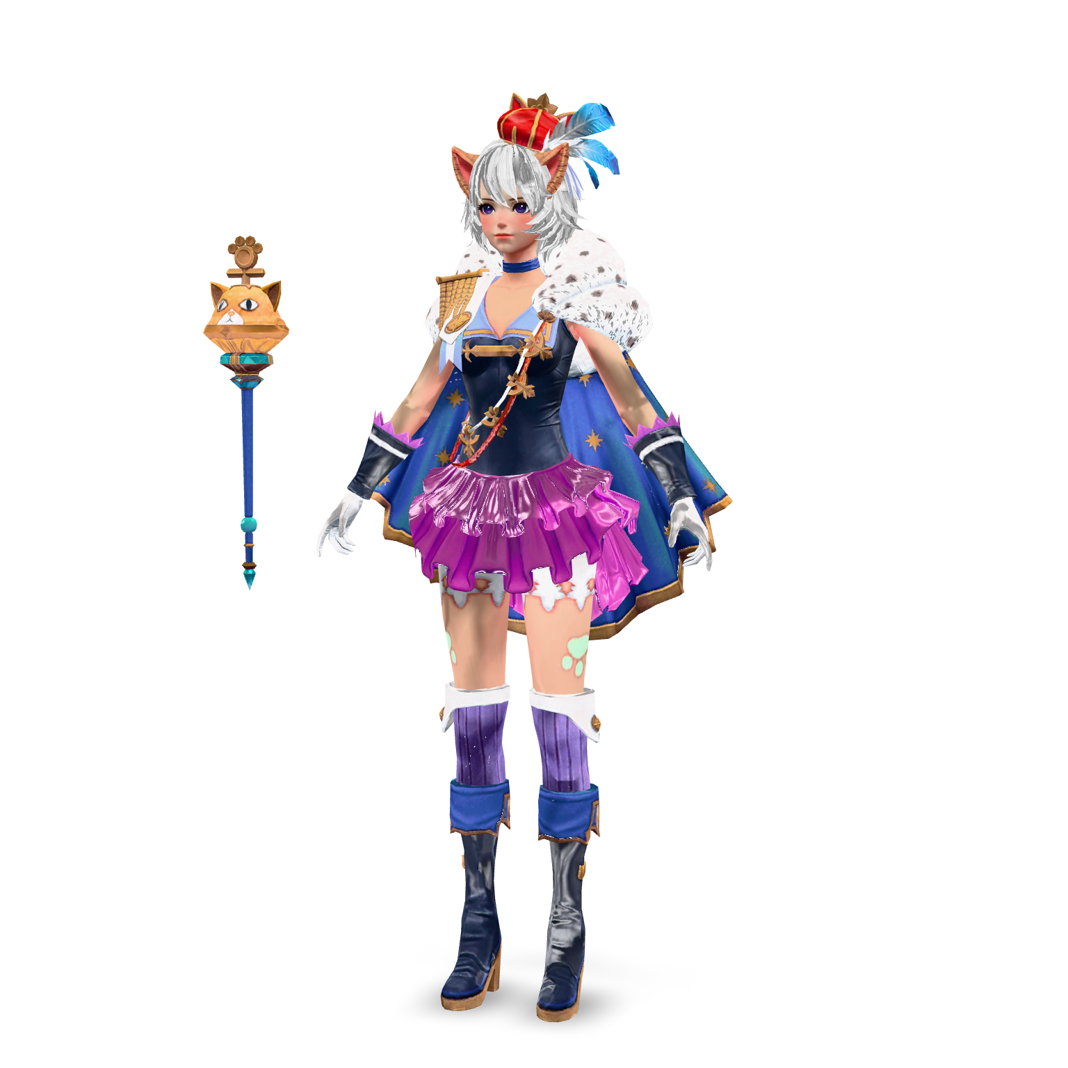 Magical Cat Girl 3D Model