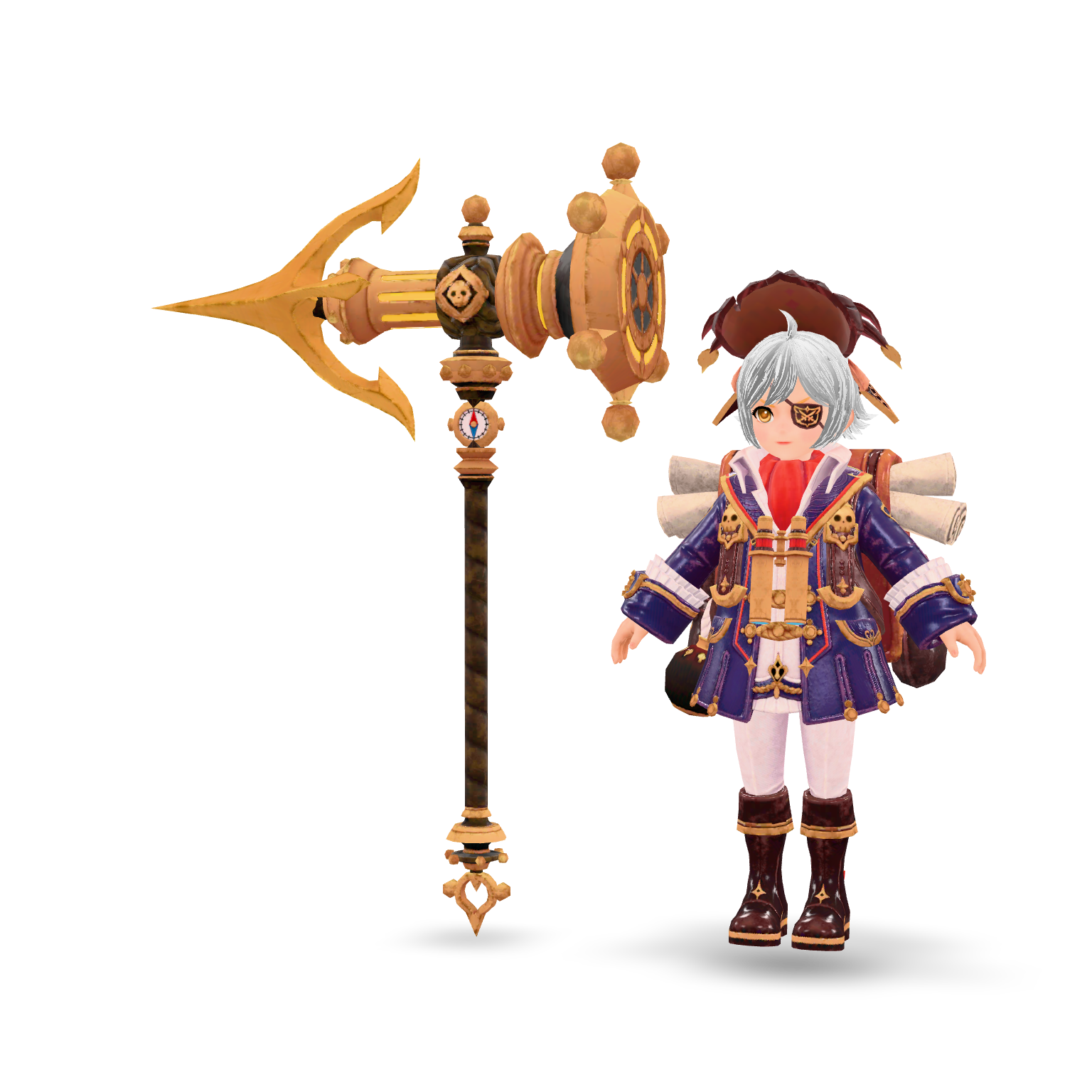 Stylized Pirate Captain 3D Model