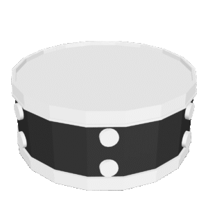 Simple Low Poly Drum 3D Model