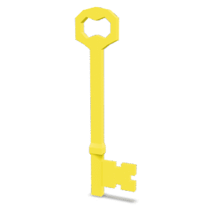Stylized Key 3D Model