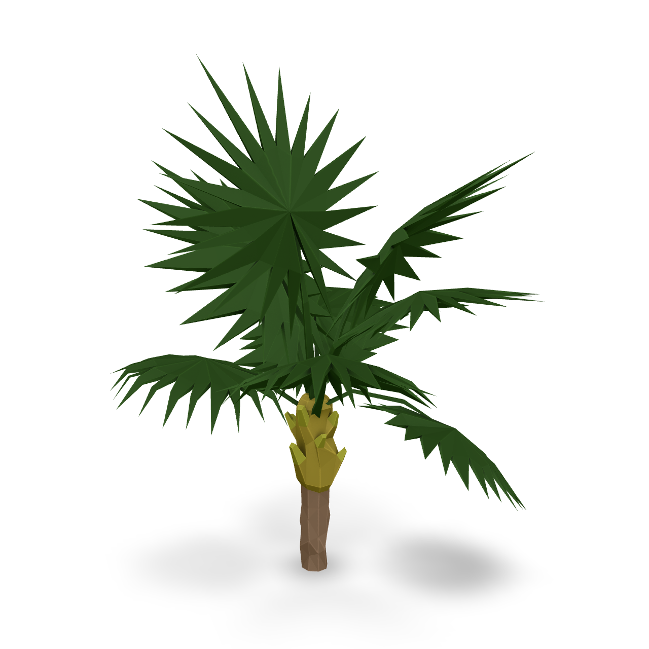 Low Poly Palm 3D Model