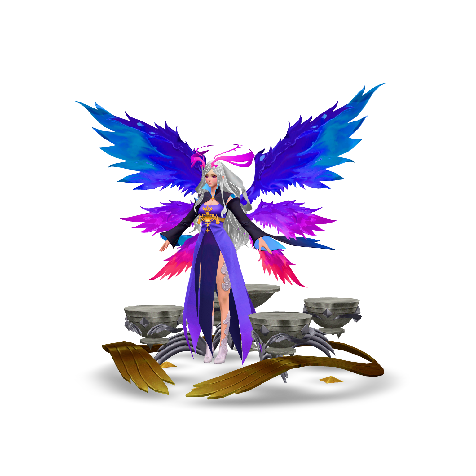 Celestial Winged Woman 3D Model