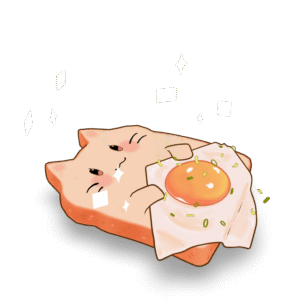 Toast Cat Egg 3D Model