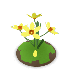 Low Poly Daffodils 3D Model