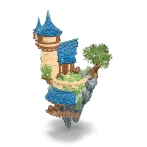 Stylized Fantasy Island 3D Model
