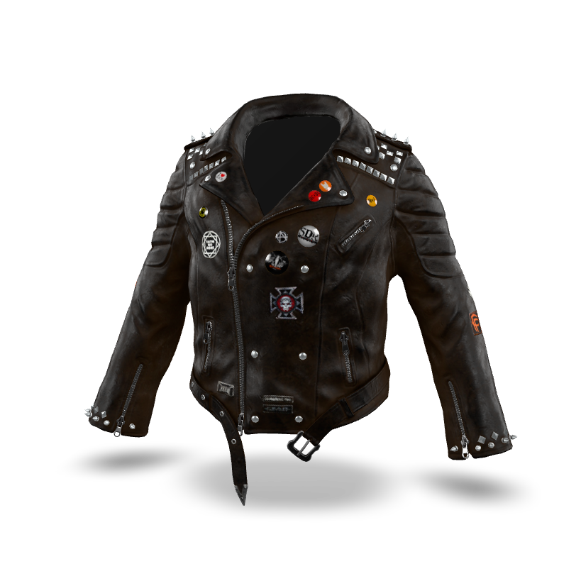 Studded Leather Jacket 3D Model