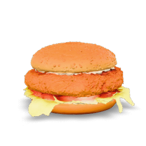 Crispy Chicken Burger 3D Model