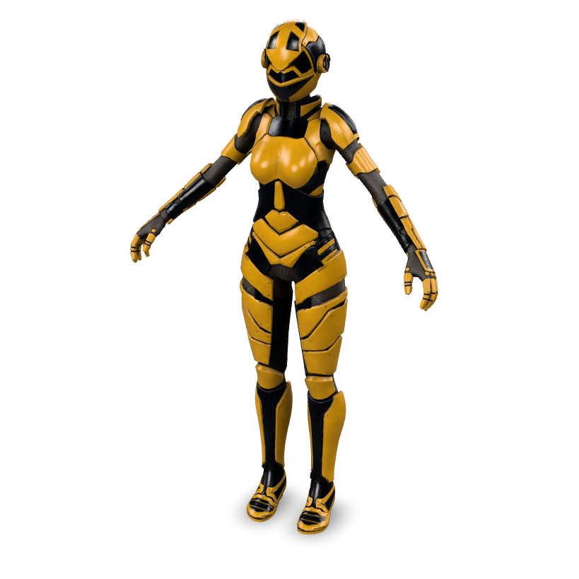 Cyberpunk Suit Female 3D Model