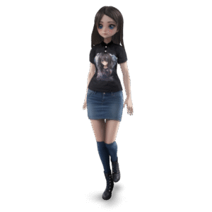 Anime Girl Character 3D Model
