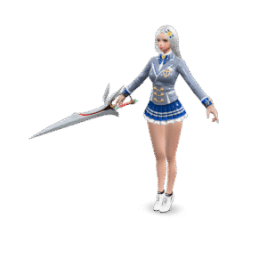 Anime Schoolgirl Warrior 3D Model