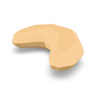 Low Poly Cashew 3D Model