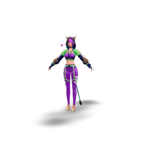 Cyberpunk Girl Outfit 3D Model