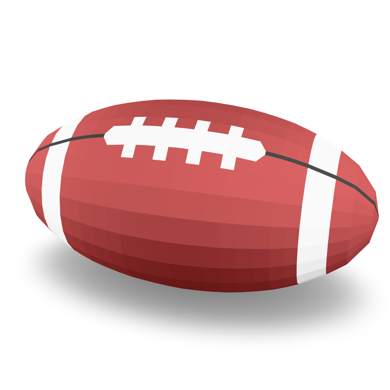 American Football Lowpoly 3D Model