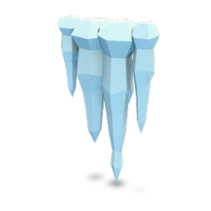 Low Poly Icicles 3D Model