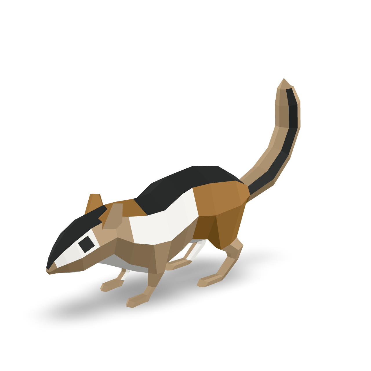 Low Poly Chipmunk 3D Model