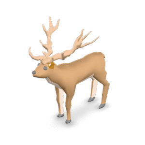 Stylized Low Poly Deer 3D Model