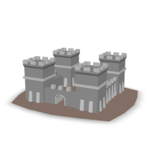 Simple Stone Castle 3D Model