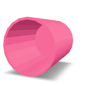 Pink Simple Cylinder 3D Model