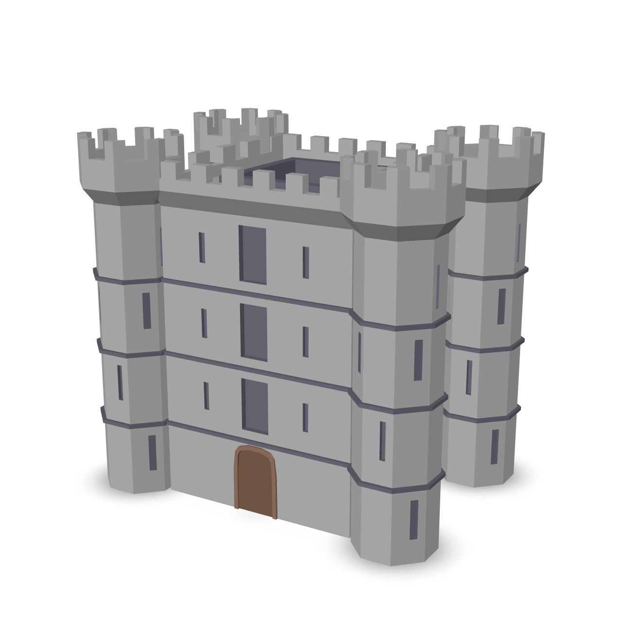 Simple Castle Keep 3D Model
