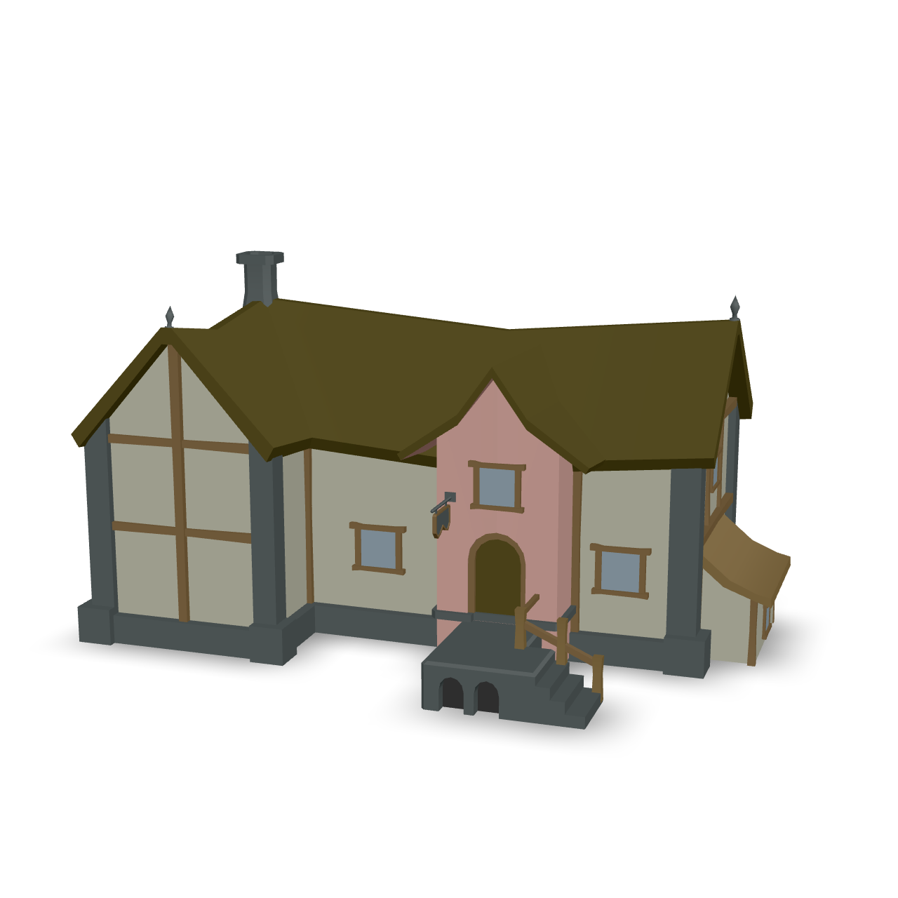 Low Poly Tavern 3D Model