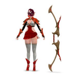 Crimson Archer Elf 3D Model