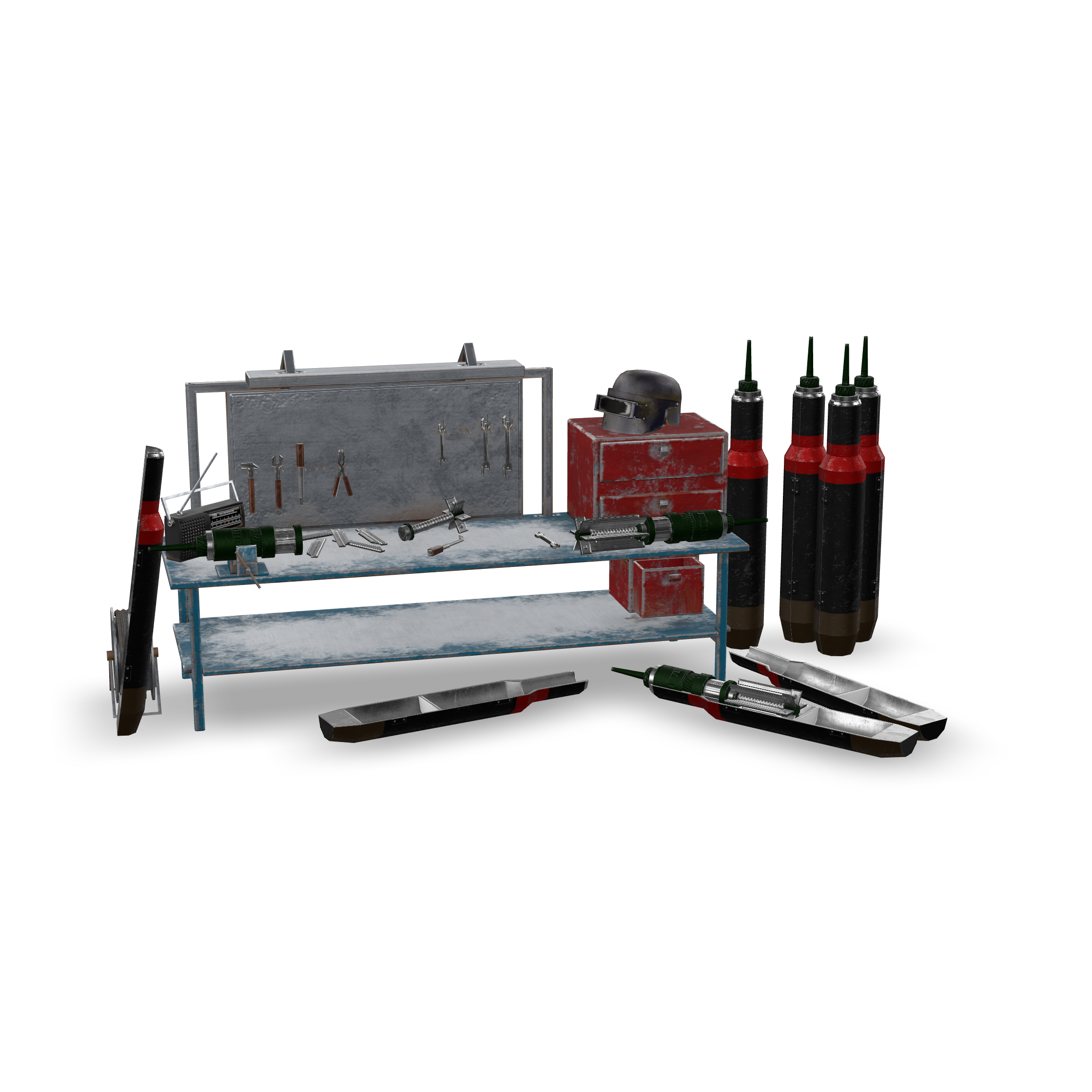 Workshop Workbench Asset Pack 3D Model