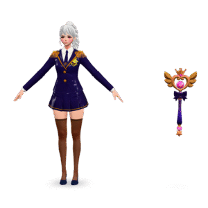 Anime Girl Uniform 3D Model