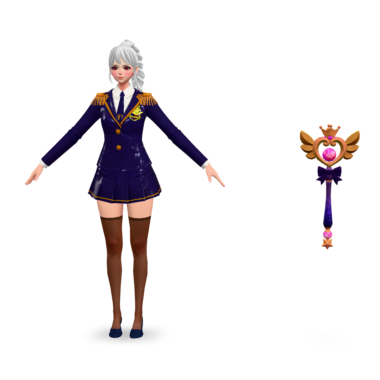 Anime Girl Uniform 3D Model