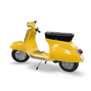 Vintage Yellow Scooter 3D Model
