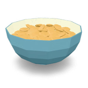 Low Poly Cereal Bowl 3D Model