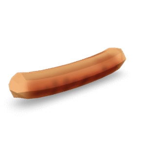 Low Poly Sausage 3D Model