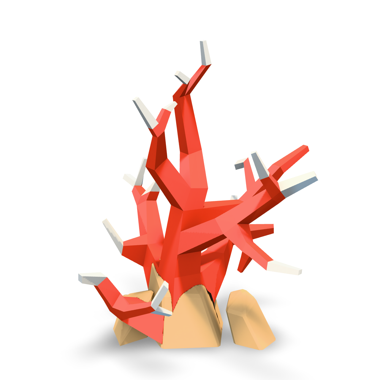 Stylized Coral Formation 3D Model