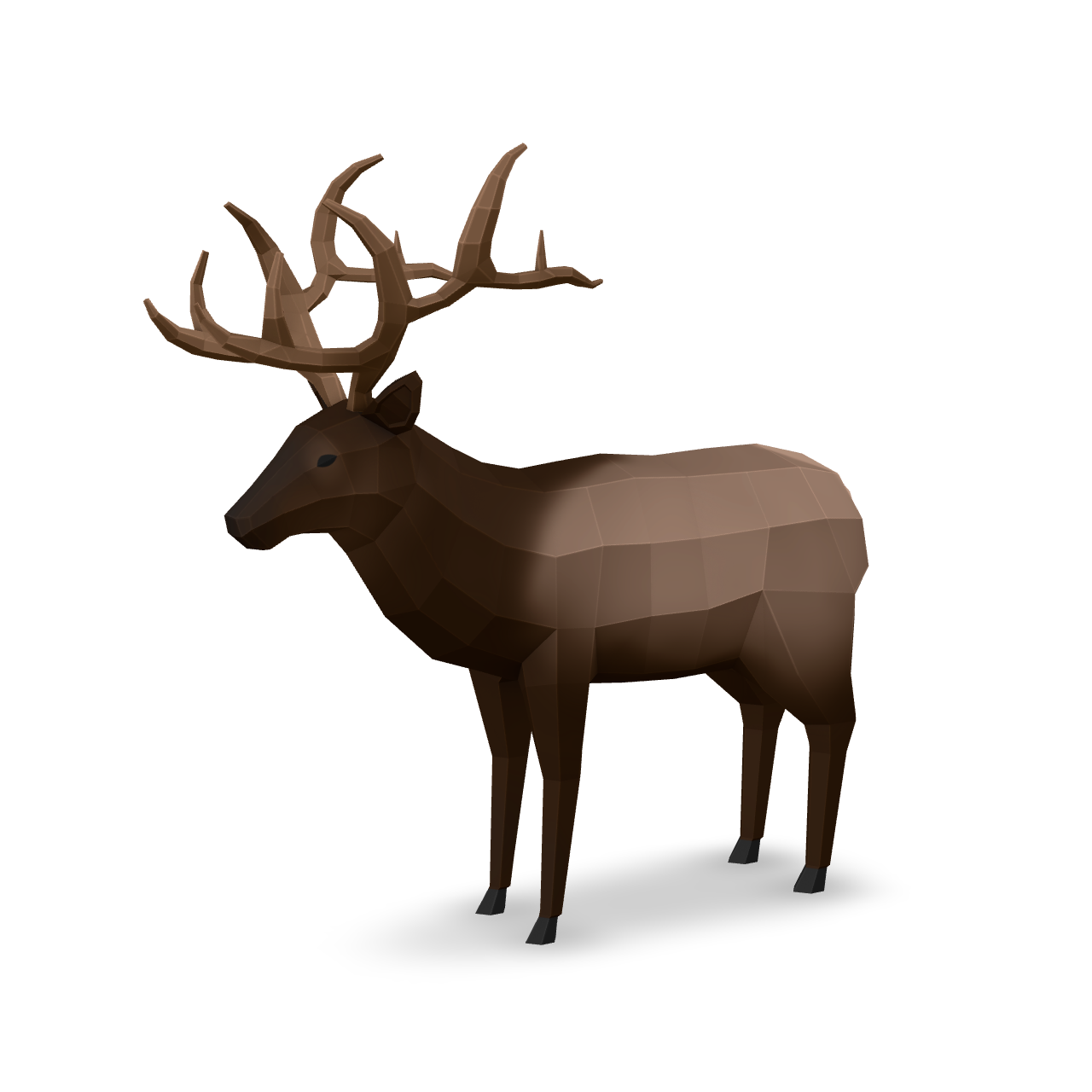 Low Poly Deer 3D Model