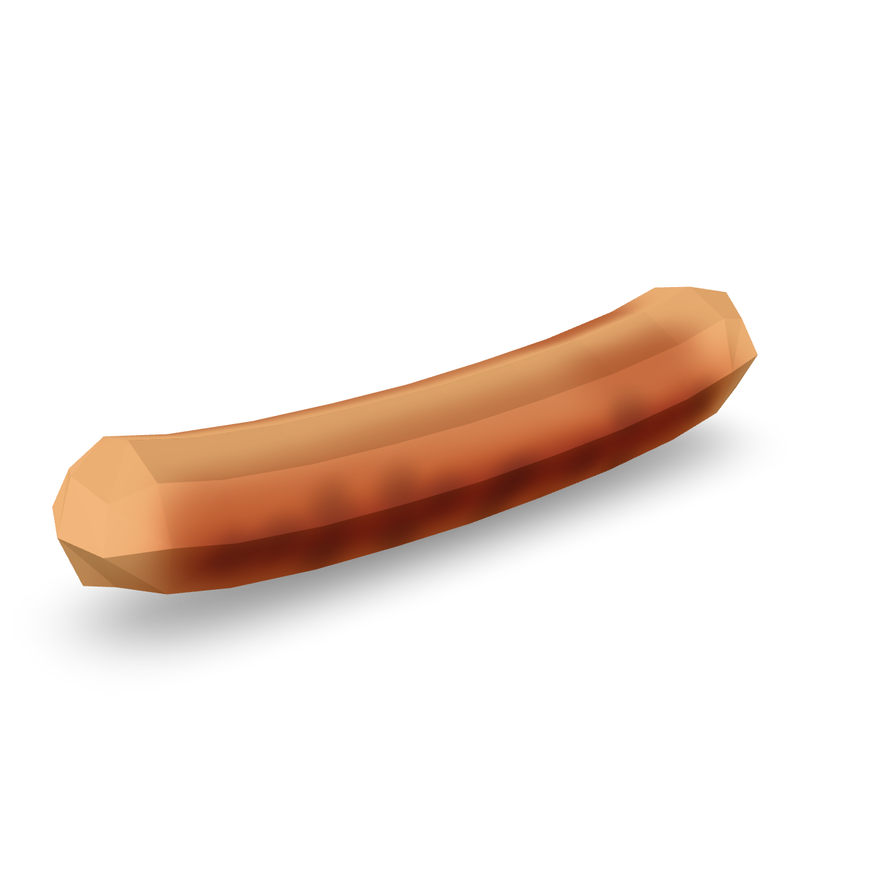 Low Poly Sausage 3D Model