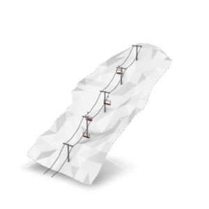 Ski Lift Isometric 3D Model