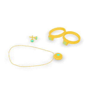 Golden Jewelry Set 3D Model