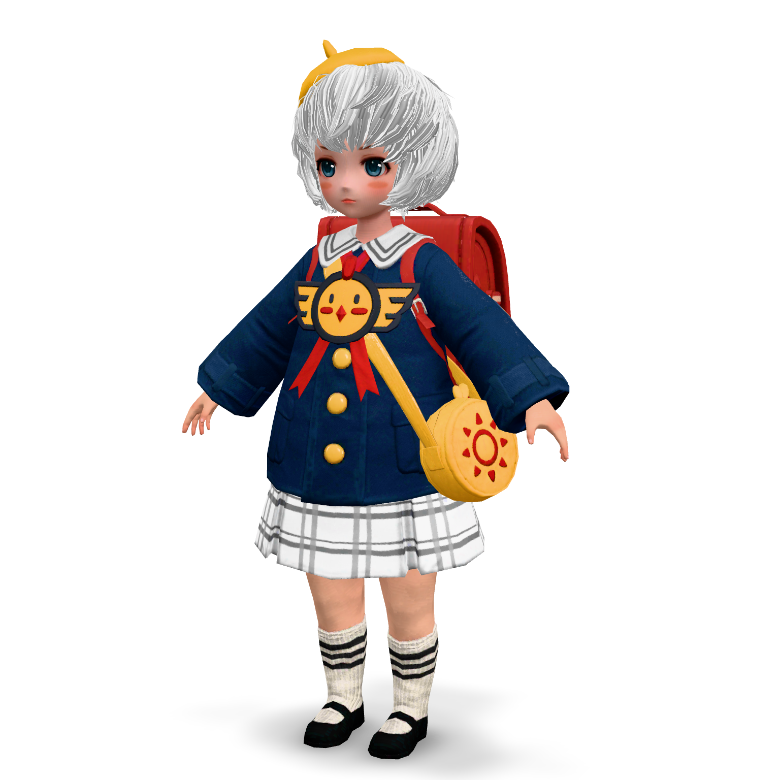 Schoolgirl Character Model 3D Model