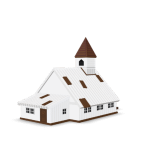 Simple Country Church 3D Model