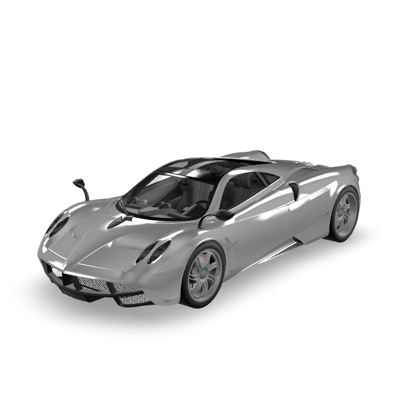 Pagani Huayra Silver 3D Model