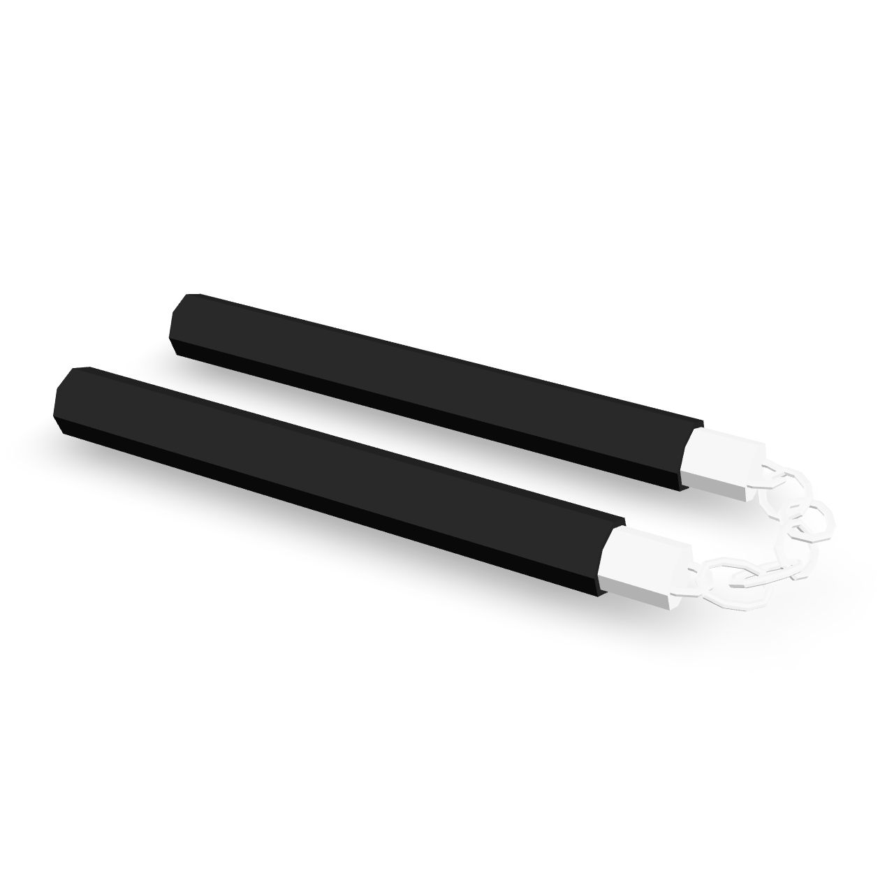 Nunchaku Low Poly 3D Model
