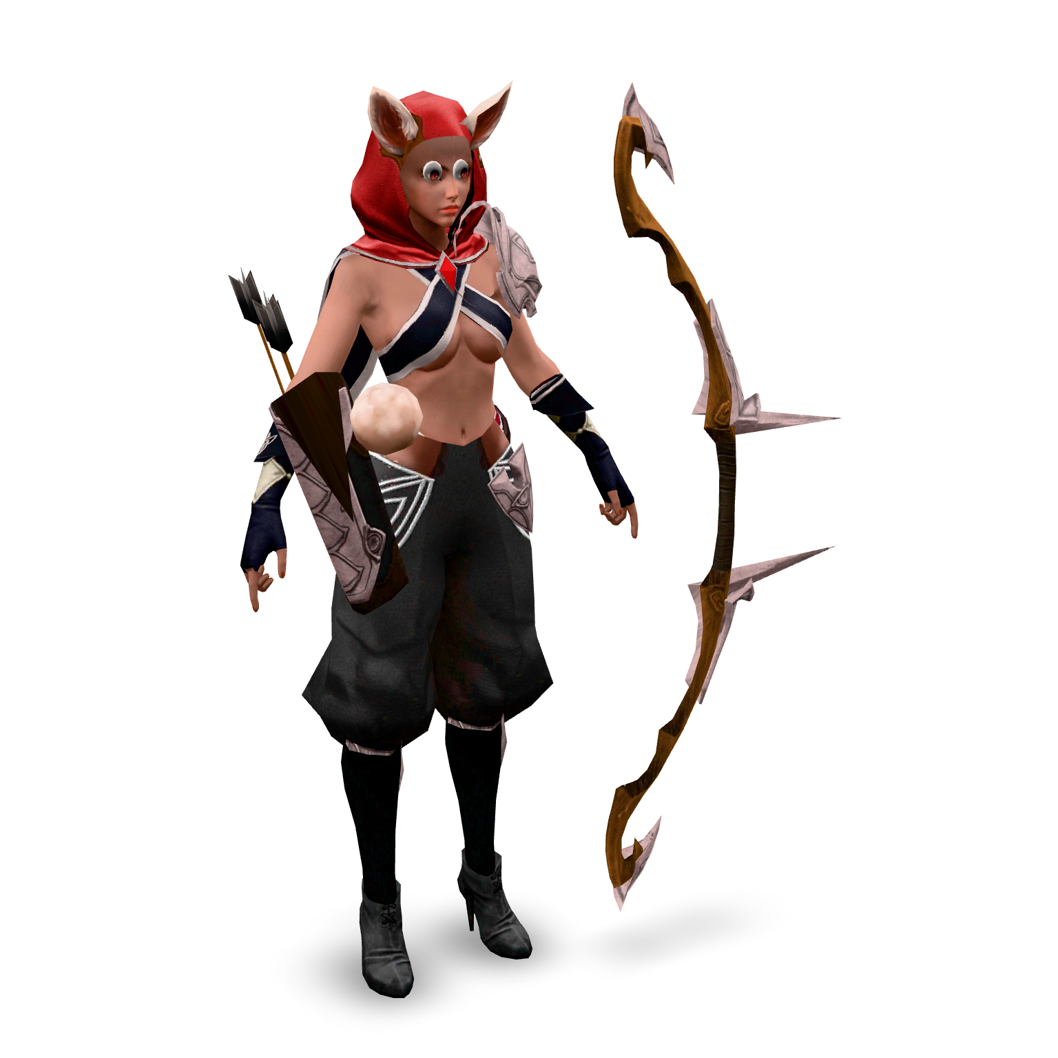 Fox Archer Character 3D Model