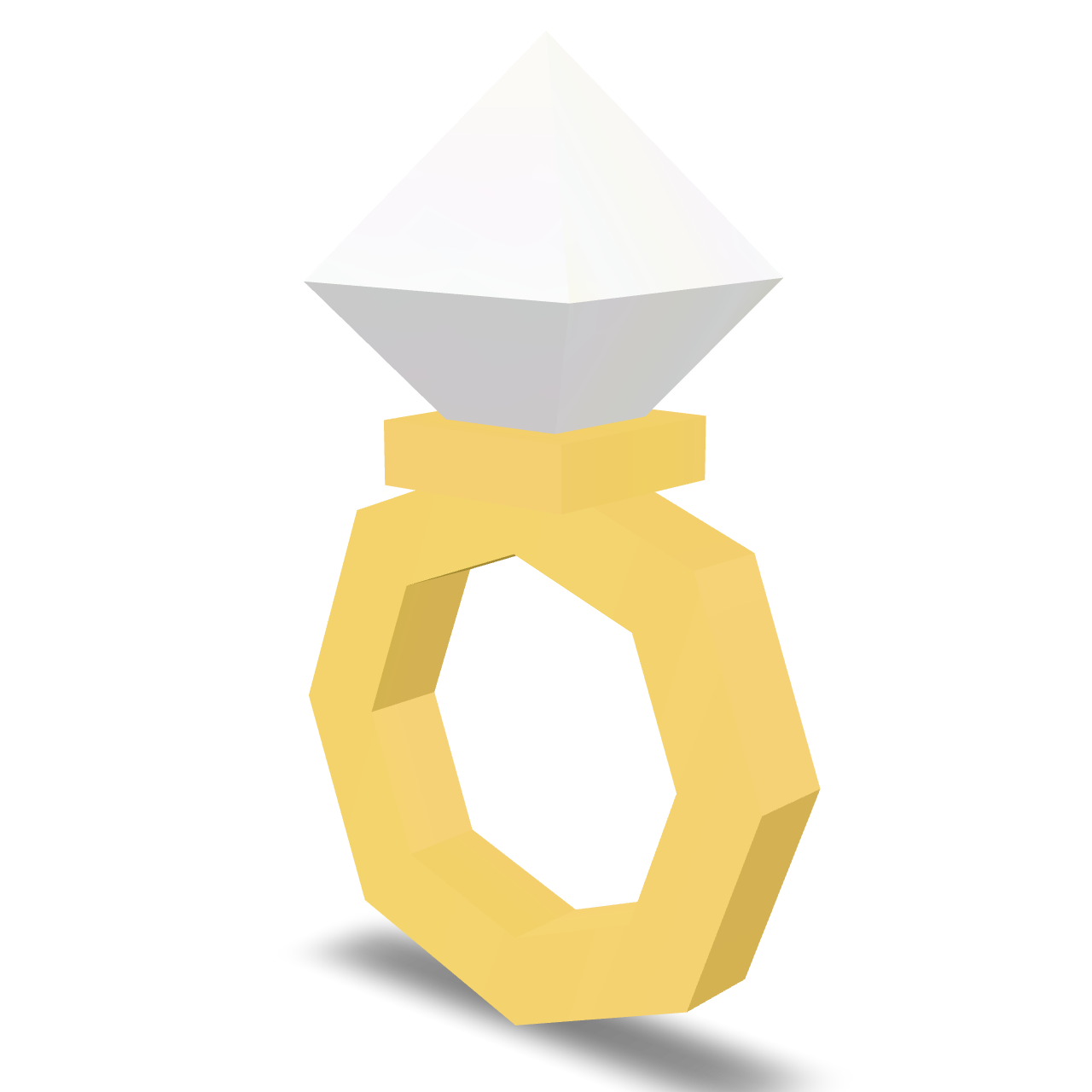 Low Poly Ring 3D Model