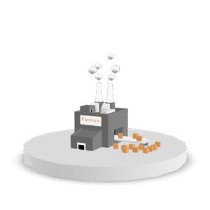 Low Poly Factory 3D Model