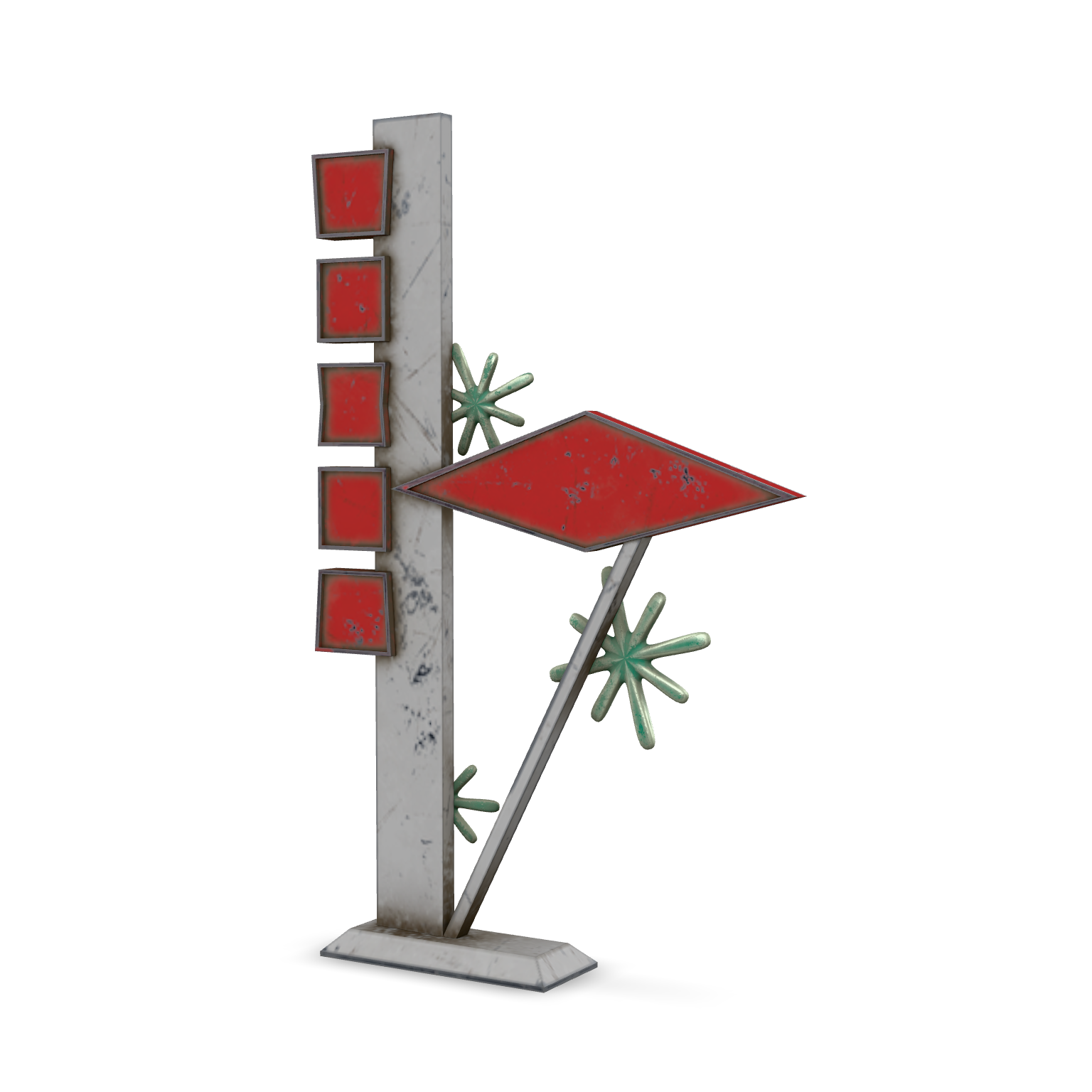 Retro Motel Sign 3D Model