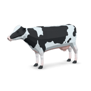 Low Poly Cow 3D Model