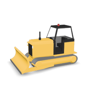 Cartoon Bulldozer Model 3D Model
