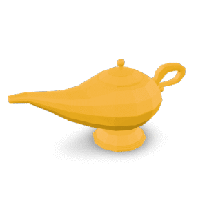 Magic Lamp Lowpoly 3D Model