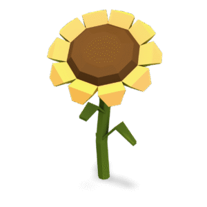 Low Poly Sunflower 3D Model